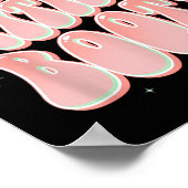 Moody mit einem Hintern Funny Peach Groovy Redewen Poster (Ecke)