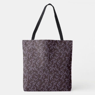 Moody Modern Chic Botanical Leaf Dark Lila Tasche