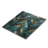 Moody Modern Mosaic Dark Green Gold ID1185 Fliese (Seite)
