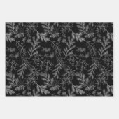Moody Modern Traditional Black & White Christmas Geschenkpapier Set (Vorderseite)