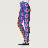 Moody Modern Winter Botanic Christmas Blue Leggings (Links)