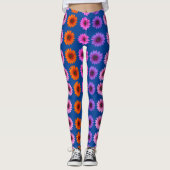 Moody Modern Winter Botanic Christmas Blue  Leggings (Vorderseite)