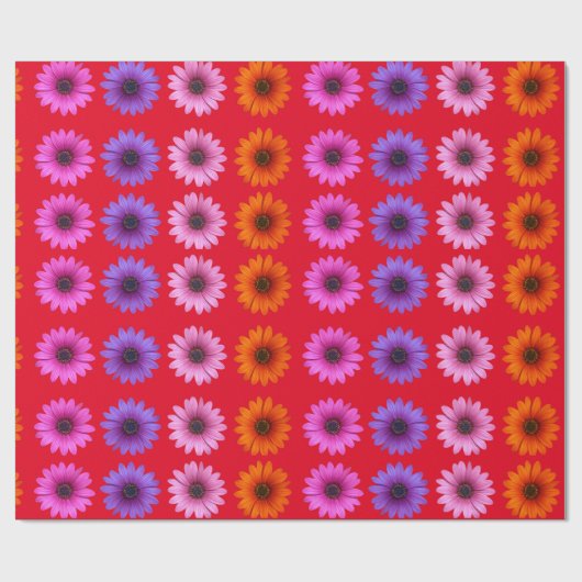 Moody Modern Winter Botanische Weihnachtsrot Geschenkpapier (Flach)