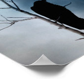 Moody Moon and Crow Poster (Ecke)