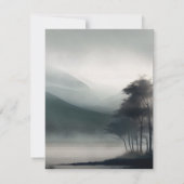 Moody Mountain Dark Aesthetic Woodland Wedding Dankeskarte (Rückseite)