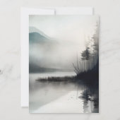 Moody Mountain Dark Aesthetic Woodland Wedding Einladung (Rückseite)