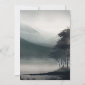 Moody Mountain Dark Aesthetic Woodland Wedding Einladung (Rückseite)