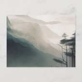 Moody Mountain Dark Aesthetic Woodland Wedding Postkarte (Rückseite)