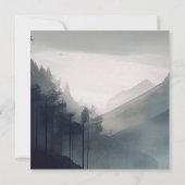 Moody Mountain Dark Aesthetic Woodland Wedding Save The Date (Rückseite)