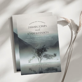 Moody Mountain Dark Aesthetic Woodland Wedding Save The Date