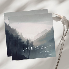 Moody Mountain Dark Aesthetic Woodland Wedding Save The Date