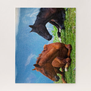 Moody Mountain Horses: Ein Fine-Art-Reise-Puzzle. Puzzle
