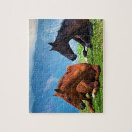 Moody Mountain Horses: Ein Fine-Art-Reise-Puzzle. Puzzle