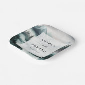 Moody Mountain Moonlit Pine Forest Wedge Pappteller (Gewinkelt)