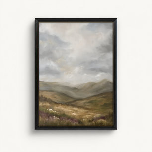 Moody Mountain Valley Wildblumenposter Poster