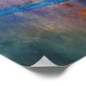 Moody muffiger Sonnenaufgang am Meer Poster (Ecke)