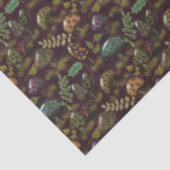 Moody Mushrooms Dark Burgundy Sage Foliage Niedlic Seidenpapier (Ausschnitt)