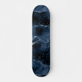Moody Navy Agate | Dusty Royal Blue Jewel Tone Skateboard (Vorne)