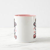 Moody! Niedliche wütende Kuh Puppe Cartoon Zweifarbige Tasse (Mittel)