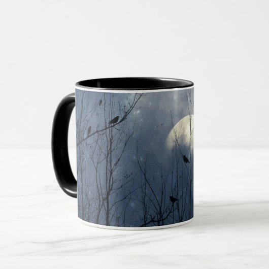 Moody Night Crows Tasse (Vorderseite Links)