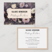 Moody Night Floral Business Card Visitenkarte (Vorne/Hinten)