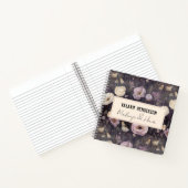 Moody Night Floral Business Spiral Notebook Notizblock (Innenseite)