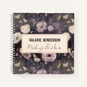 Moody Night Floral Business Spiral Notebook Notizblock (Vorderseite)