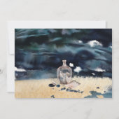 Moody Night Under Sea Beach Hochzeit Einladung (Rückseite)