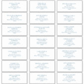 Moody Ocean Blue Schriftart Guest Address Aufkleber (Vorderseite)