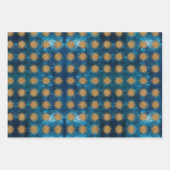 Moody Ocean Galaxy Metalic Gold Lunar Phase Mystic Geschenkpapier Set (Vorderseite 2)