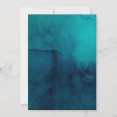 Moody Ocean Watercolor Bridal Tee Party Einladung (Rückseite)
