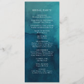 Moody Ocean Watercolor Hochzeitsprogramm Programm (Rückseite)