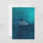 Moody Ocean Watercolor RSVP-Karte RSVP Karte (Rückseite)