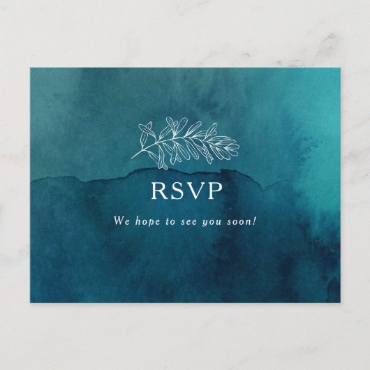 Moody Ocean Watercolor Song Anfrage UAWG Postkarte (Vorderseite)