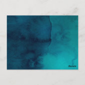 Moody Ocean Watercolor Vielen Dank Empfang Card Postkarte (Rückseite)