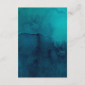 Moody Ocean Watercolor Wedding Card Begleitkarte (Rückseite)