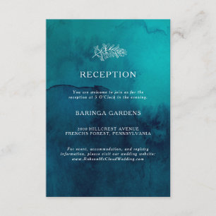 Moody Ocean Watercolor Wedding Card Begleitkarte