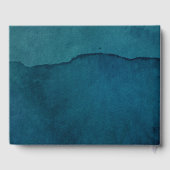 Moody Ocean Watercolor Wedding Guest Book Gästebuch (Rückseite)
