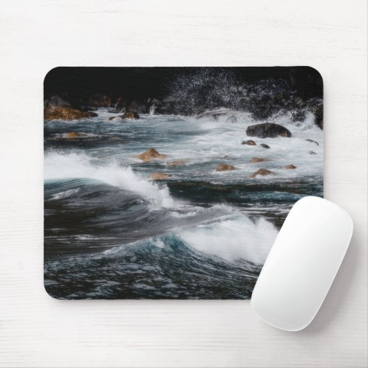 Moody ocean waves, art photo mousepad (Mit Mouse)