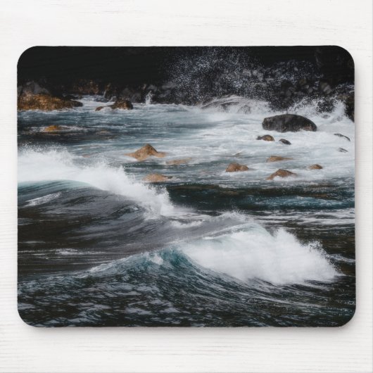 Moody ocean waves, art photo mousepad (Vorne)