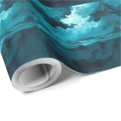 Moody Ocean Waves Under Stormy Sky – Abstract Seas Geschenkpapier (Rolleneckpunkt)