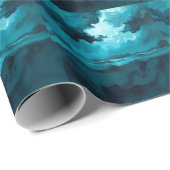 Moody Ocean Waves Under Stormy Sky – Abstract Seas Geschenkpapier (Rolleneckpunkt)