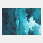 Moody Ocean Waves Under Stormy Sky – Abstract Seas Geschenkpapier Set (Vorderseite 2)