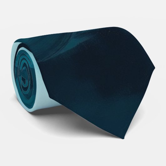 Moody Ocean Waves Under Stormy Sky – Abstract Seas Krawatte (Gerollt)
