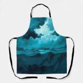 Moody Ocean Waves Under Stormy Sky – Abstract Seas Schürze (Vorderseite)