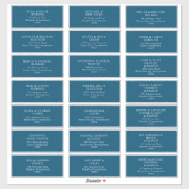 Moody Ocean Wedding Guest Address Aufkleber