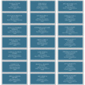 Moody Ocean Wedding Guest Address Aufkleber (Vorderseite)