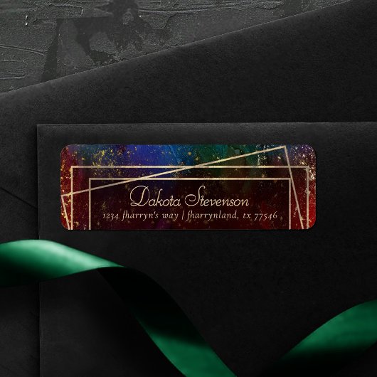 Moody Ombre | Dark Jewel Tone Gold Frame Address