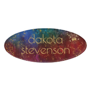 Moody Ombre Psychedelisch Grunge Stardust Brandi Namenschild