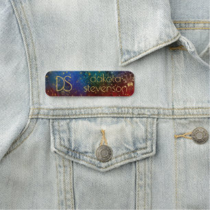 Moody Ombre Psychedelisch Grunge Stardust Brandi Namensschild